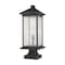 Z-Lite Portland 1 Light Outdoor Pier Mounted Fixture, Oil Rubbed Bronze & Clear Beveled 531PHBXLS-SQPM-ORB - alternate 5